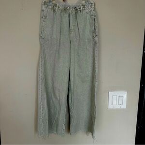 Zara girls wide jeans elastic waist size 11-12.